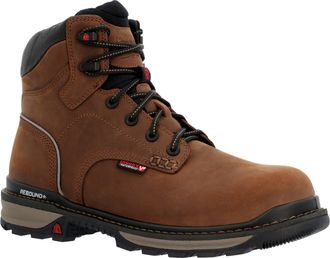 Rocky Mens Rams Horn 6 Waterproof Composite Toe Work Boo In Crazy Horse W