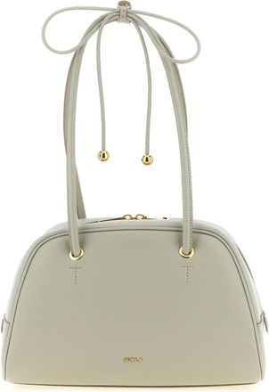 Furla Poppy Dome M - Dames - Handtassen - Grijs - ONE Size - Katoen - Tassen
