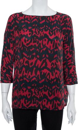 M Missoni Multicolor Printed Silk Oversized Top