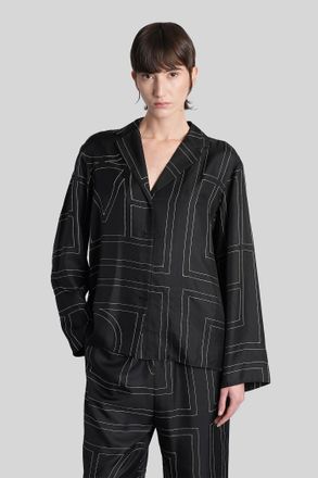 Toteme Camicia in seta nera