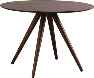 Miliboo Tavolo da pranzo rotondo design noce D106 walford