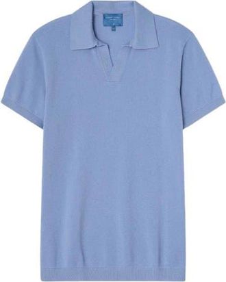 Robert Talbott Randall Cotton Cashmere Johnny Collar Sweater in Indigo Blue at Nordstrom, Size Xx-Large