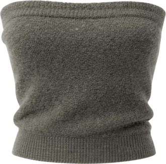 Americandreams Tessi Bandeau Alpaca Top - Dames - Tops zonder mouwen - Grijs - M - Tops