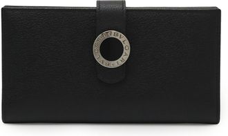 Bulgari Black Leather Long Wallet (Bi-Fold) (Pre-Owned)