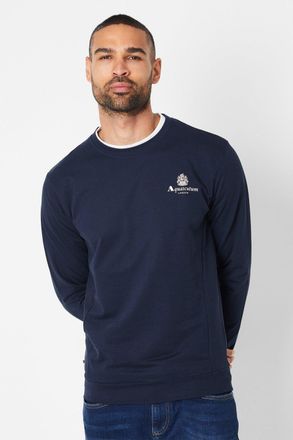 Aquascutum Active Small Logo Crewneck Navy