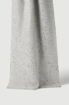 Brunello Cucinelli Cashmere and silk diamond yarn scarf in Light Grey at Nordstrom