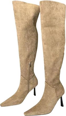 Generic Womens Pointed Toe High Heel Knee High Boots Fashion Dress Party Shoes