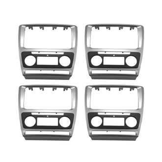 OEM 4 Embellecedores De Radio 2 Din Para Octavia, Kit De Instalaci&oacute;n De Panel De Montaje De Est&eacute;reo De Audio, Adaptador De Marco De Tablero