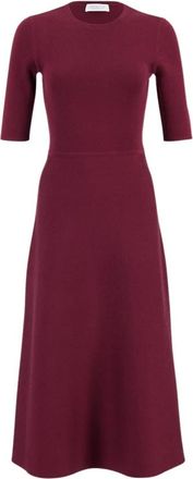 Gabriela Hearst Bordeaux Gebreide Midi Jurk - Dames - Maxi kleedjes - Rood - XS - Wol - Kleedjes