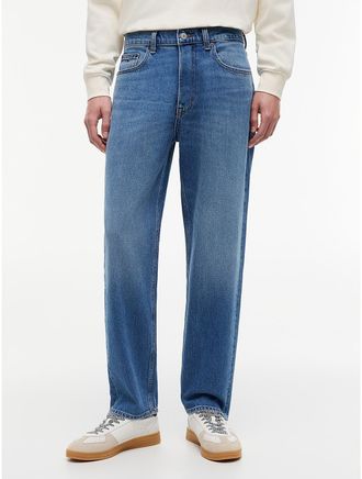 Tommy Hilfiger Mens Tommy Jeans Tapered Straight Jean - Medium Wash Denim - 30W x 34L