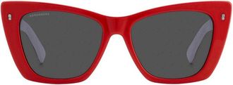 Dsquared2 DSquared2 Dames/Dames Icon Vlinder Zonnebril (Rood/zwart)