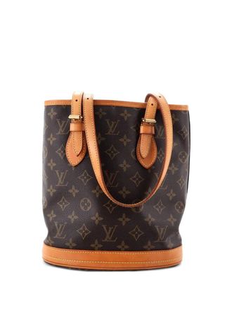 Louis Vuitton Petit Monogram Canvas bucket bag - Marrone