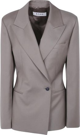 R&oacute;he Hourglass Blazer - Dames - Blazers - Bruin - S - Wol - Jassen