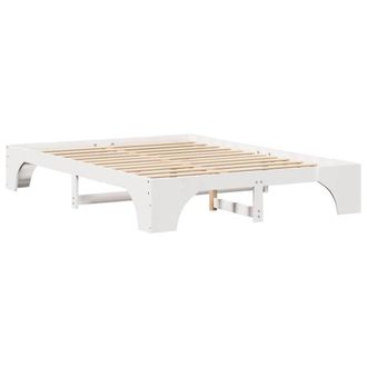 Berkfield Home Bed Frame White Solid wood 160 x 200 cm Durable Bed Frame