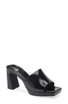 Jeffrey Campbell Dress Code Sandal in Black Crinkle Patent at Nordstrom, Size 5.5