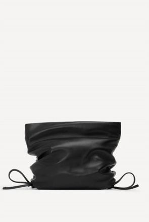 Studio Amelia Womens Ruched Clutch In Black