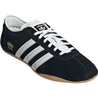 adidas Tokyo Low Top Suede Sneaker in Cblack/ftw at Nordstrom, Size 10.5