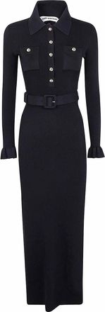 Self Portrait Ribbed Knit Maxi Dress