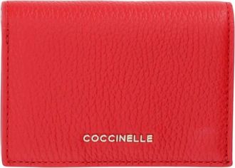 Coccinelle Cartera Plegable de Cuero - Accessories - Mujer - Rojo - ONE SIZE