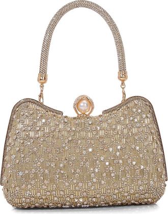 Berness Rhinestone Embellished Handbag in Gold at Nordstrom Rack
