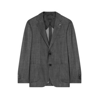 Lardini Blazers, male, Gray, Size: 2XL Giacca monopetto