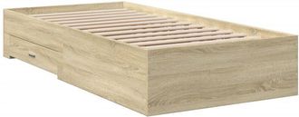 vidaXL Bed Frame with Drawers without Mattress Sonoma Oak 100x200 cm Vidaxl
