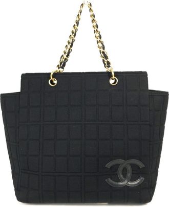 Chanel Jersey Shoulder Bag Tote Bag (Pre-Owned)