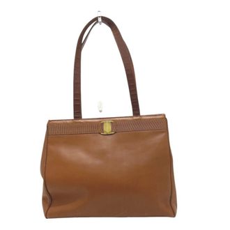 Ferragamo Brown Leather Handbag Tote Bag (Pre-Owned)