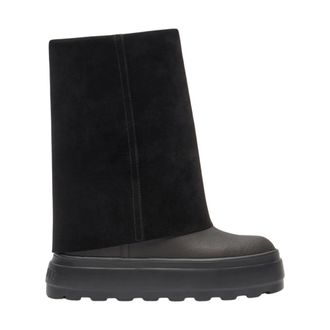 Casadei Winter Boots, female, Black, Size: 10 1/2 US Nomad Folded-Top Boots