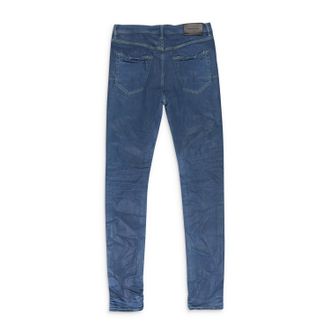 Purple DEEP CONTRAST STITCH Blue SKINNY JEANS