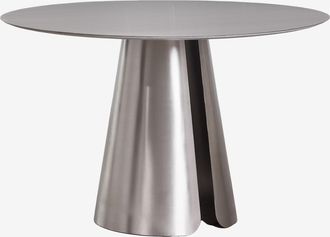 Sklum Mesa De Comedor Redonda &Oslash;120 Cm En Acero Inoxidable Baelor Sklum