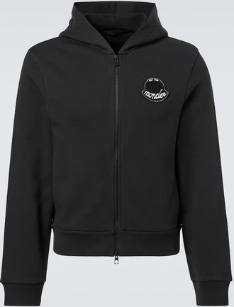 Moncler Felpa con cappuccio in jersey di cotone con logo