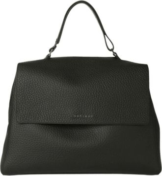 Orciani Sveva Grande Soft - Dames - Handtassen - Zwart - ONE Size - Leer - Tassen