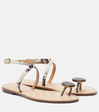 Amanu Studio Kigali snake-effect leather sandals