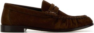Saint Laurent Brown Suede Le Loafer Loafers