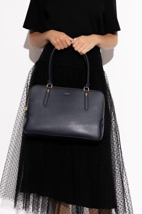 Furla Giulia Large Shoulder Bag, Womens, Navy Blue