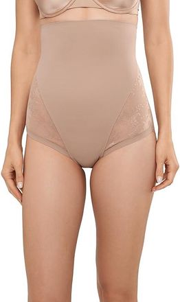 Miraclesuit Shapewear Modern Romance Lace High-waist Brief Womens Jumpsuit & Rompers One Piece Stucco : 2XL (Womens 16-18), Nylon/Spandex