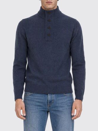 Barbour Maglione a collo alto in pura lana con toppe e bottoni