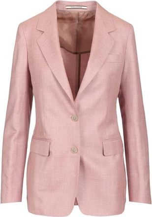 Tagliatore Parigi Double-Breasted Jacket - Dames - Blazers - Roze - S - Wol - Jassen