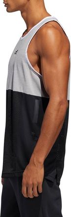 adidas International Tank in Medium Grey Heather/black at Nordstrom, Size X-Large