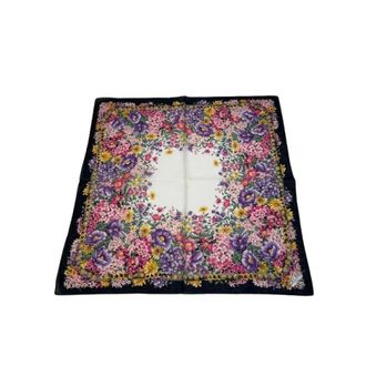 Celine Pre-owned Scarves, female, Multicolor, Size: ONE SIZE Pre-owned Floral Vintage Scarf