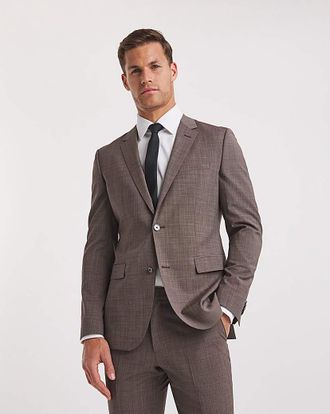 HUGO BOSS Beige Wool Mix Suit Jacket