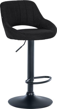 Clp Clp - Taburete De Bar Milet En Tela Con Base Met&aacute;lica Negro Negro