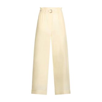 Liu Jo Wide Trousers, female, Yellow, Size: XS Pantaloni a vita alta