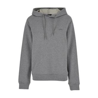 A.P.C. A.p.c., Hoodies & sweatvesten, Dames, Grijs, S, Katoen, Hoodie Standard Brodee