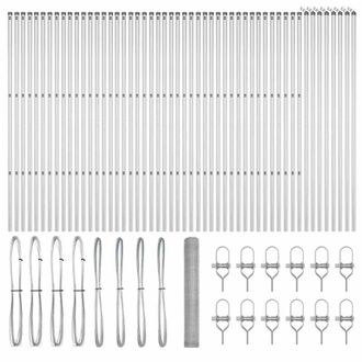 Berkfield Home Hexagon Fence 1.2x100 m Galvanized Steel in Silver