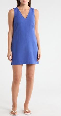 Madewell Marina Linen Blend Minidress in Bluestone at Nordstrom Rack, Size X-Small