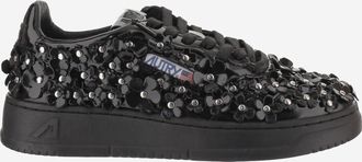 Autry Womens Sneakers Medalist Low Black Leather Trainers