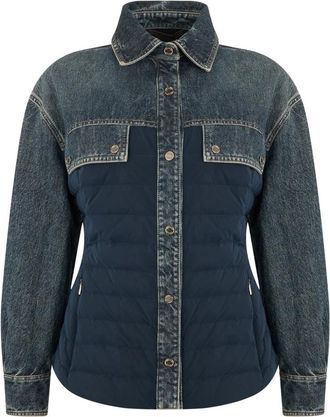 Moorer Modern Denim Jacket - Dames - Zomerjassen - Blauw - XS - Denim - Jassen