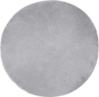 vidaXL Alfombra De Imitaci&oacute;n De Piel De Oveja Tafalla Gris &Oslash; 200 Cm Vidaxl